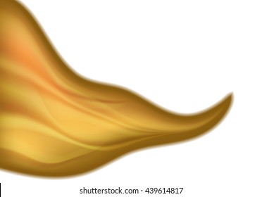 Abstract brown smooth curve lines silk design. Vector color gradient wave template background