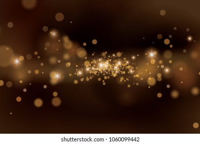Abstract brown sparkle background. Blurred star dust background. Gold shining aventurine stone background.