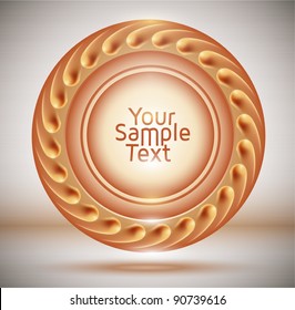 abstract brown sphere frame