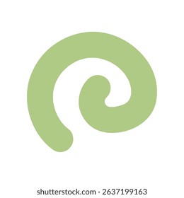 Abstract Brown Spiral Graphic shape