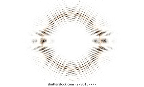 Anillo circular cuadrado de semitono marrón Abstractas con puntos degradados suaves, elegante textura geométrica moderna para la marca, carteles, diseño digital y visuales creativos