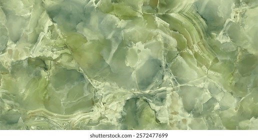 Abstract brown swirly texture. Fantasy fractal background. 3D rendering. Shellfish, stone, pearl. White and green