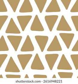 Abstract Brown Triangle Repeat Bold Minimal Geometric Pattern for Modern and Transitional Designs