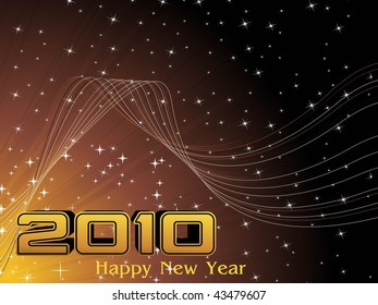 abstract brown twinkle star background with curve wave