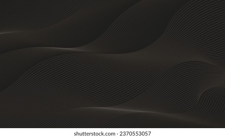 Abstract brown water wave line pattern background. Minimalist wallpaper template. Japanese style concept.