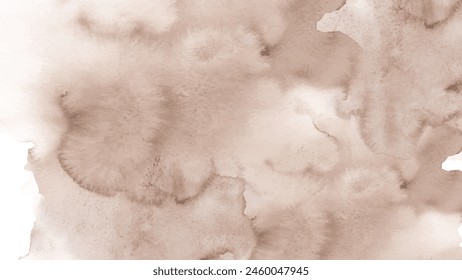 Abstract brown watercolor stain for background. Watercolor texture artistic vector used as being an element in the decorative design of header background, card, cover, template, or banner.