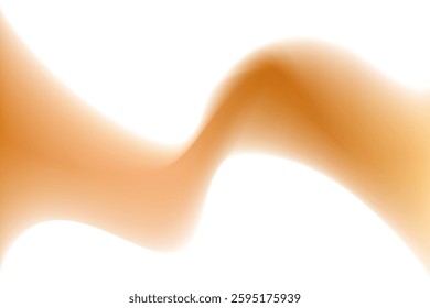 Abstract brown wave form, blurred gradient texture, isolate design element. Fluid tan shade watercolor brushstroke, blurry swirl shape. Aesthetic nude beige flowing sand decoration.