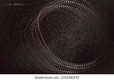 Abstract brown wave Geometrical Background Connection wave structure. Science background. Connecting dots and lines. Big data visualization and Business .mocha mousse Vector illustration