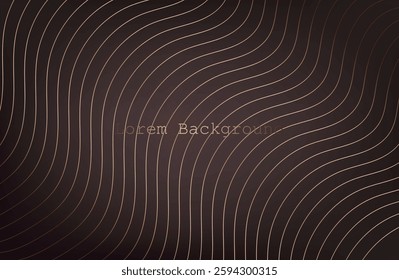 Abstract brown wave Geometrical Background Connection wave structure. Science background. Connecting dots and lines. Big data visualization and Business .mocha mousse Vector illustration