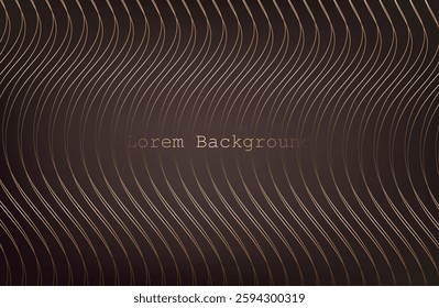 Abstract brown wave Geometrical Background Connection wave structure. Science background. Connecting dots and lines. Big data visualization and Business .mocha mousse Vector illustration