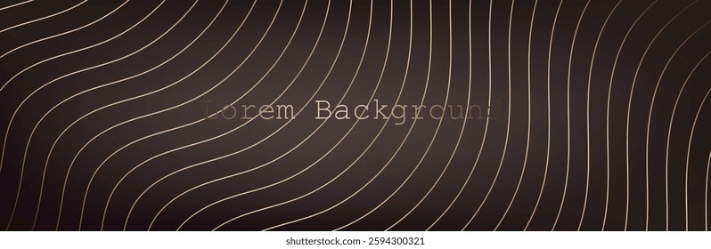 Abstract brown wave Geometrical Background Connection wave structure. Science background. Connecting dots and lines. Big data visualization and Business .mocha mousse Vector illustration