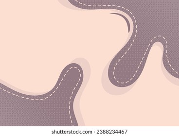 abstract brown wave shapes with strips line background