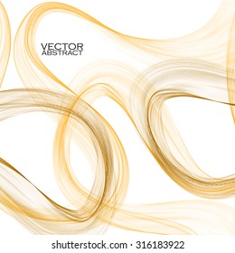 Abstract brown waves on white background. Vector illustration. Eps 10
