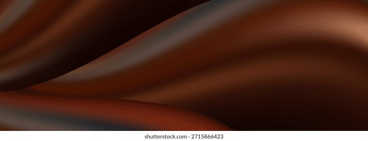 Ondas Marrones Abstractas Con Curvas Suaves Para Un Diseño De Fondo Rico Y Cálido Y Proyectos Visuales Modernos