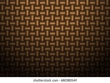 Abstract brown weave texture pattern with light background vector illustration.