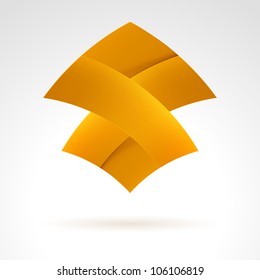 Abstract Brown Web Element. Illustration on white