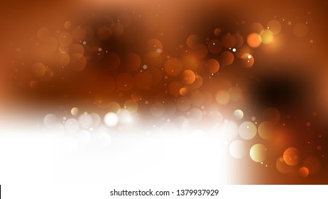 Abstract Brown and White Bokeh Lights Background Vector Graphic