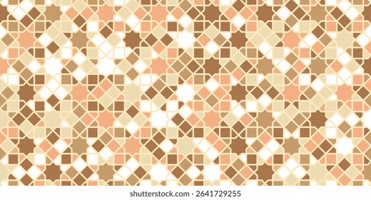 abstract brown white line. geometric star shaped texture background. traditional pattern. retro styled concept.