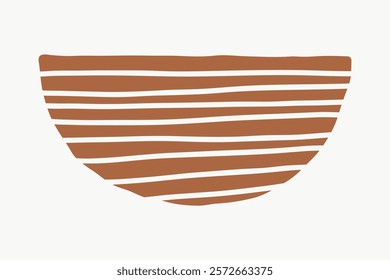 Abstract brown and white striped pattern. Brown stripes create a modern, minimalist design. Striped pattern adds a contemporary touch. Brown and white stripes. Aesthetic vector illustration isolated.