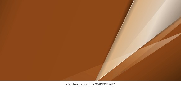 Abstract Brown white Warm Light Beige geometric lines modern tech banner, corporate business concept, hi-tech abstract background  for presentation business or tech event poster EPS 10