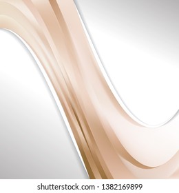 Abstract Brown and White Wave Business Background Design Template