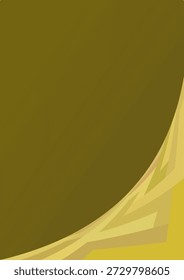 Abstractas fondo marrón y amarillo con un pliegue con decoraciones geométricas y espacio vacío 