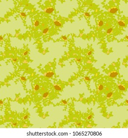 Abstract brown, yellow and green background as UFO camouflage. Seamless repeat bright pattern usable as camo, wallpaper, backdrop or for print for textile or wrapping paper