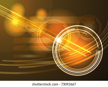 Abstract brown-orange background with circles and lines