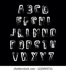 Abstract Brush Alphabet Vector
