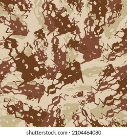 Abstract Brush Art Army Brown Desert Sand Storm War Field Stripes Camouflage Pattern Military Background Suitable For Print Clothing