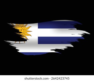 Vetor de design de bandeira do uruguai