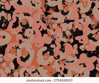Abstract brush art, vector leopard animal skin, surrealistic animal skin, hyper textured vector hand drawn suitable for printing on surface, jungle theme cheetah jaguar mixed