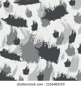 abstract brush art white winter camouflage pattern army background