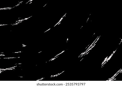 Abstract brush background from round brush strokes. Vector design. Black painted curves all over the surface. Grunge illustration in Japanese style