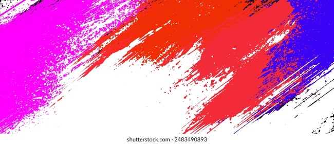 Abstract Brush Background with Sporty Style and Halftone Effect. Brush Stroke Illustration for Banner, Poster, or Sports Background. Scratch and Texture Elements For Design