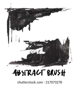 Abstract brush : black acrylic vector style
