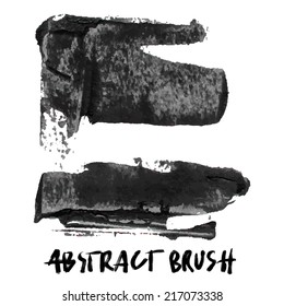 Abstract brush : black acrylic vector style