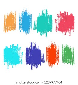 Abstract Brush colour splashes vector illustration