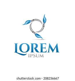 abstract abstract brush design concept design studio or creative workshop vector logo design template