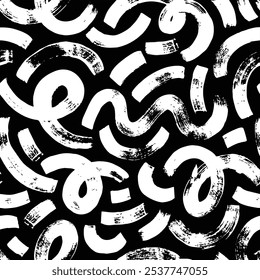 abstrato escova doodle fundo vetor padrão sem costura para finalidade decorativa