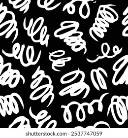 abstrato escova doodle fundo vetor padrão sem costura para finalidade decorativa
