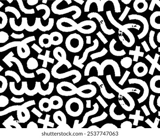 abstrato escova doodle fundo vetor padrão sem costura para finalidade decorativa