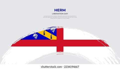 Indicador abstracto del pincel Herm en la ilustración del vector de efecto del pincel redondeado
