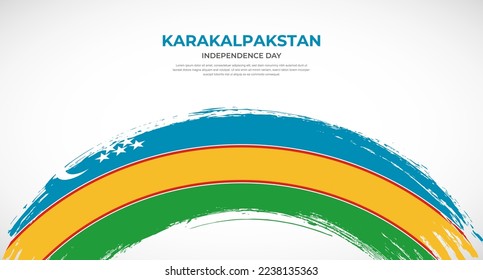 Indicador abstracto del pincel de Karakalpakstan en la ilustración del vector de efecto de pincel redondeado