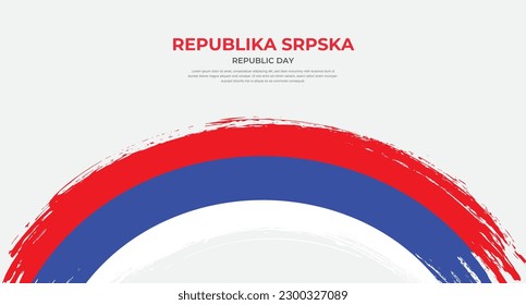 Indicador abstracto del pincel de la República Srpska en la ilustración del vector de efecto de pincel redondeado