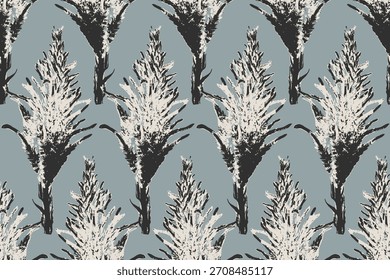  Patrón floral Abstractas del cepillo en un fondo azul. Formas orgánicas con una textura pintada a mano, tinta-como, patrones inconsútiles con floral para la tela, materias textiles, ropa, papel de embalaje, cubierta
