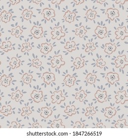 Resumen del patrón de flor del pincel vectorial sin fisuras. Ilustración de tinta botánica dibujada a mano con motivos florales. Chamomile o margarita pintada con pincel en colores pastel. Impresión dibujada a mano para papel de envoltura