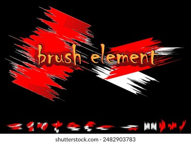 Abstract brush grunge background. black backdrop with dot halftone pattern elements.
