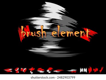 Abstract brush grunge background. black backdrop with dot halftone pattern elements.