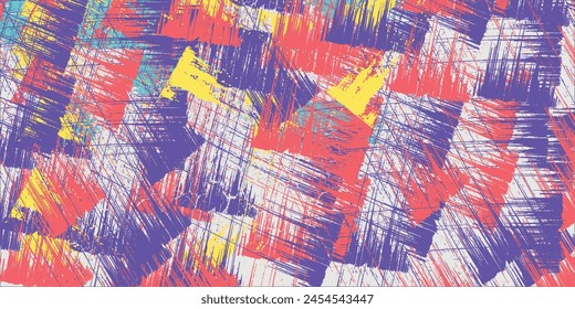 Abstract brush grunge colorful spray splash paint style sublimation jersey design vector, classic pop culture background, modern sportswear, eps10.